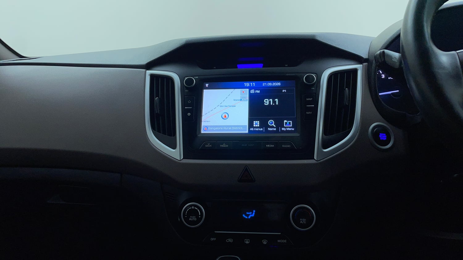 Used 2019 Hyundai Creta SX 1.6 AT Petrol Petrol Automatic interior MUSIC SYSTEM & AC CONTROL VIEW