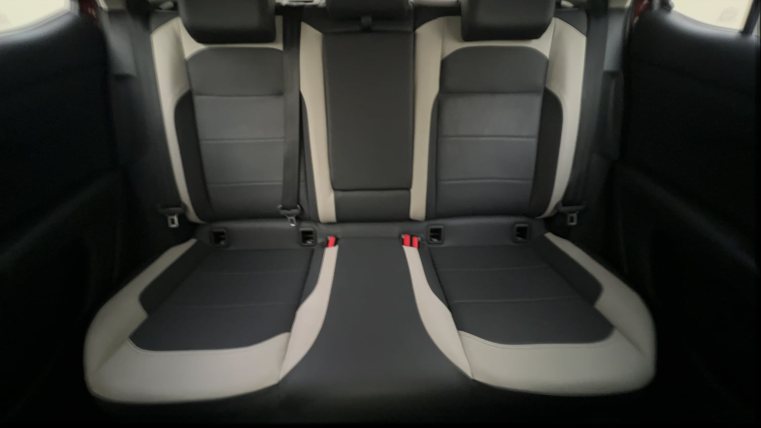 Used 2023 Volkswagen Taigun Topline 1.0 TSI AT Petrol Automatic interior REAR SEAT CONDITION VIEW