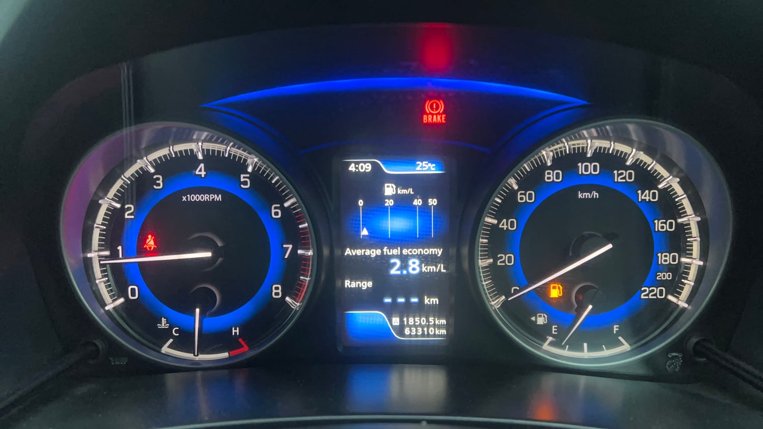 Used 2017 Maruti Suzuki Baleno Zeta 1.2 Petrol Manual interior CLUSTERMETER VIEW