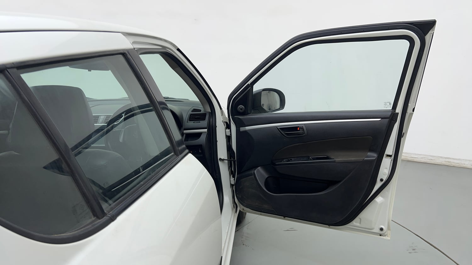 Used 2017 Maruti Suzuki Swift Lxi (O) Petrol Manual interior RIGHT FRONT DOOR OPEN VIEW