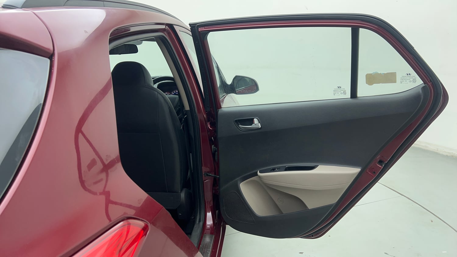 Used 2013 Hyundai Grand i10 Sportz 1.2 Kappa VTVT Petrol Manual interior RIGHT REAR DOOR OPEN VIEW