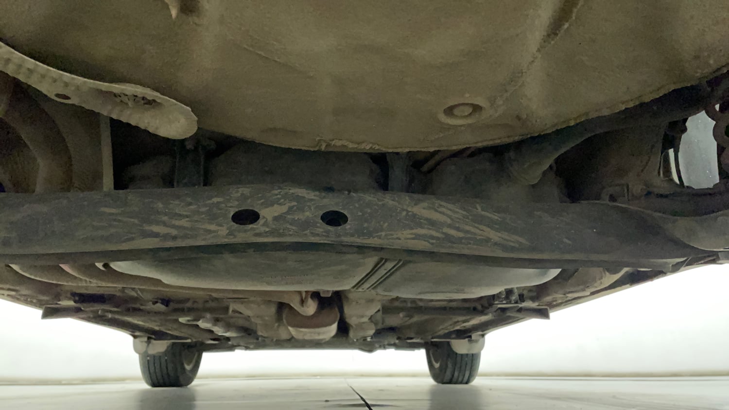 Used 2022 Volkswagen Taigun Highline 1.0 TSI MT Petrol Manual extra REAR UNDERBODY VIEW (TAKEN FROM REAR)