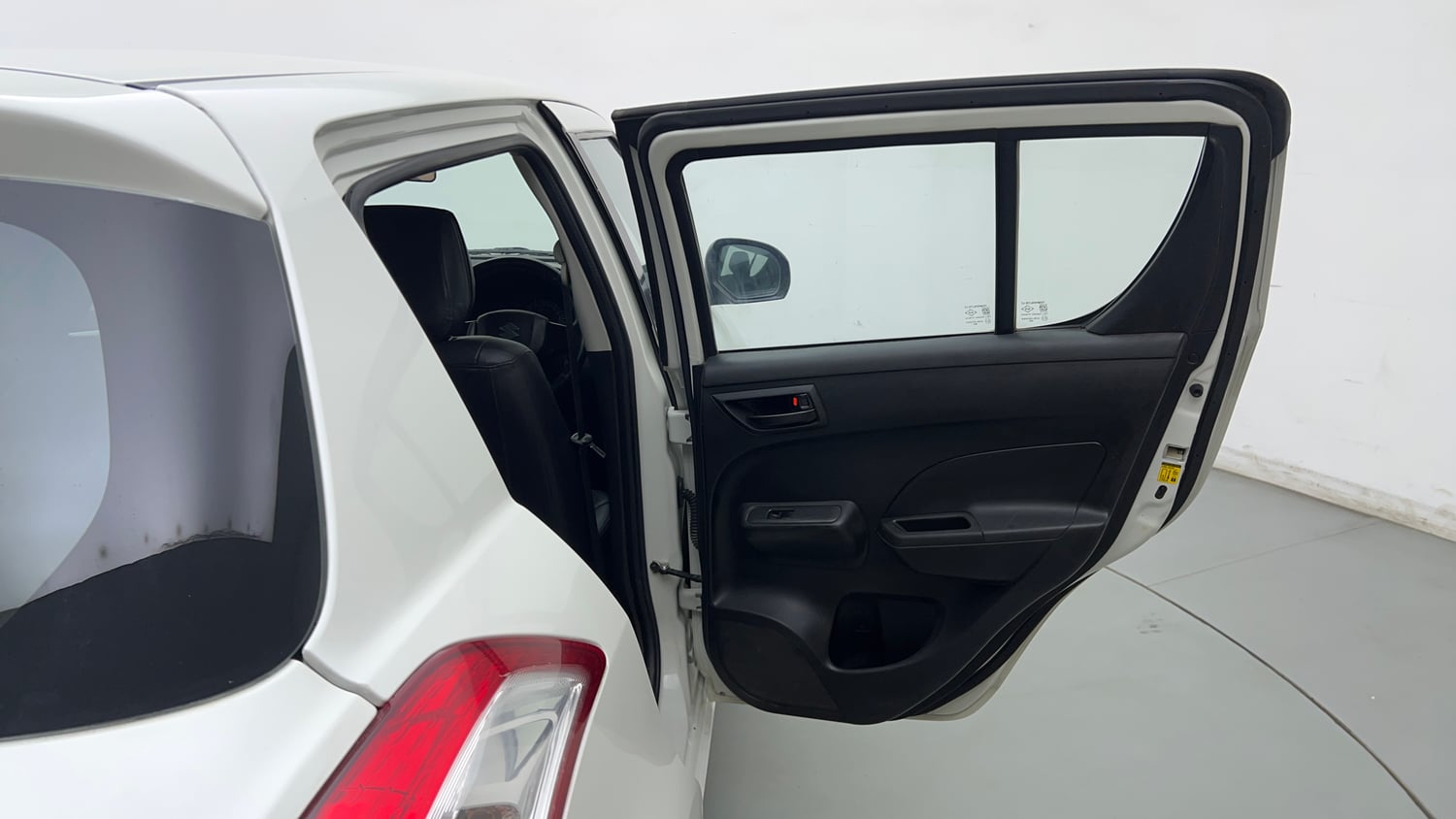 Used 2017 Maruti Suzuki Swift Lxi (O) Petrol Manual interior RIGHT REAR DOOR OPEN VIEW