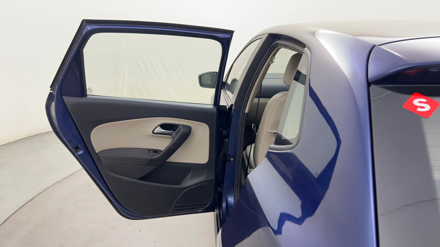 Used 2014 Volkswagen Polo Highline1.2L (P) Petrol Manual interior LEFT REAR DOOR OPEN VIEW