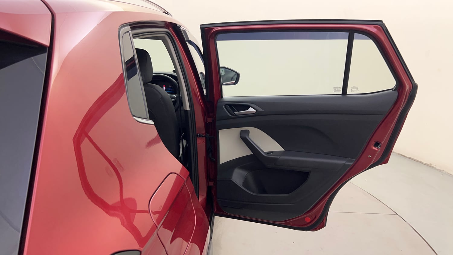 Used 2023 Volkswagen Taigun Topline 1.0 TSI AT Petrol Automatic interior RIGHT REAR DOOR OPEN VIEW