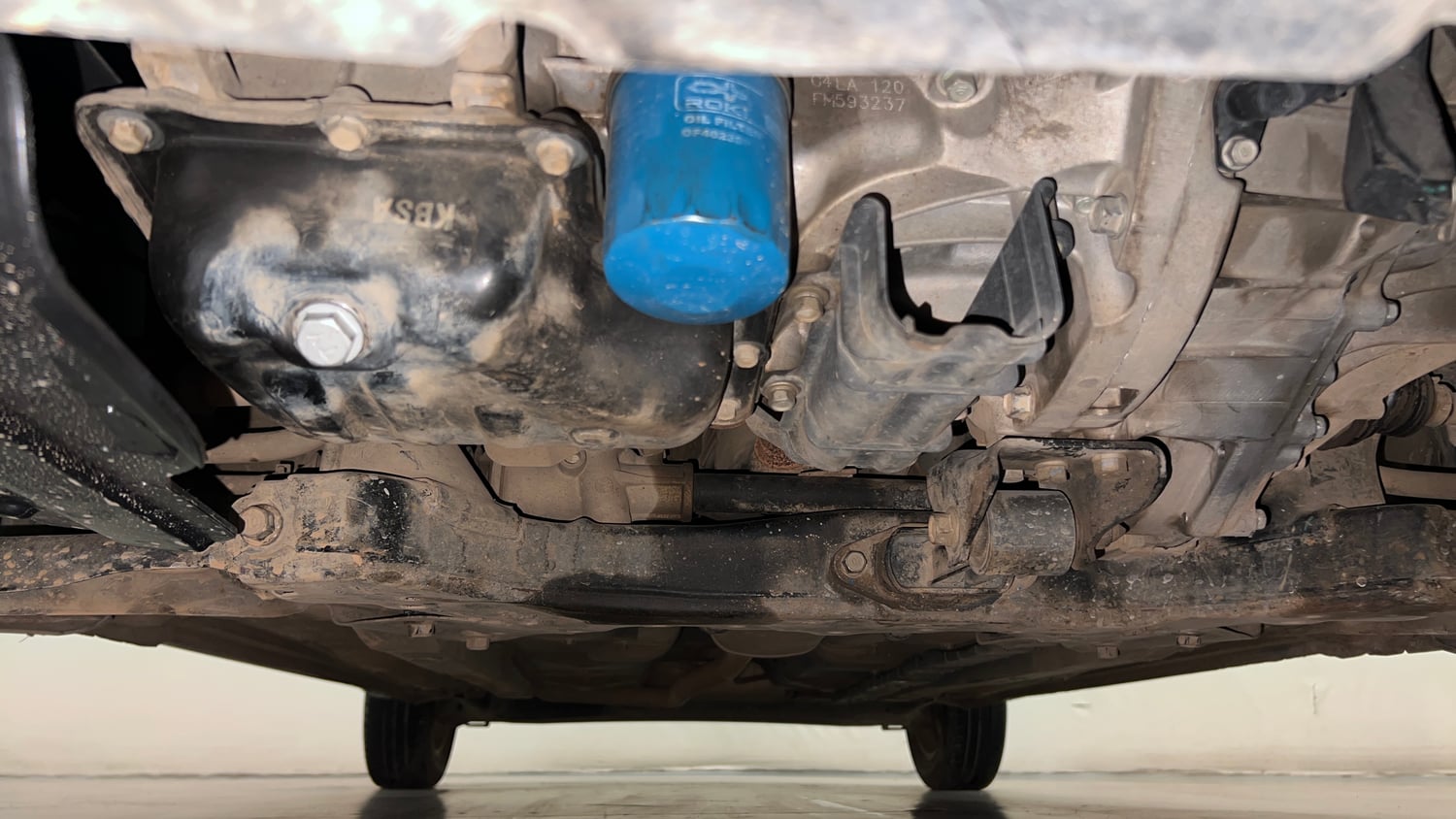 Used 2015 Hyundai Grand i10 Asta 1.2 Kappa VTVT Petrol Manual extra FRONT LEFT UNDERBODY VIEW