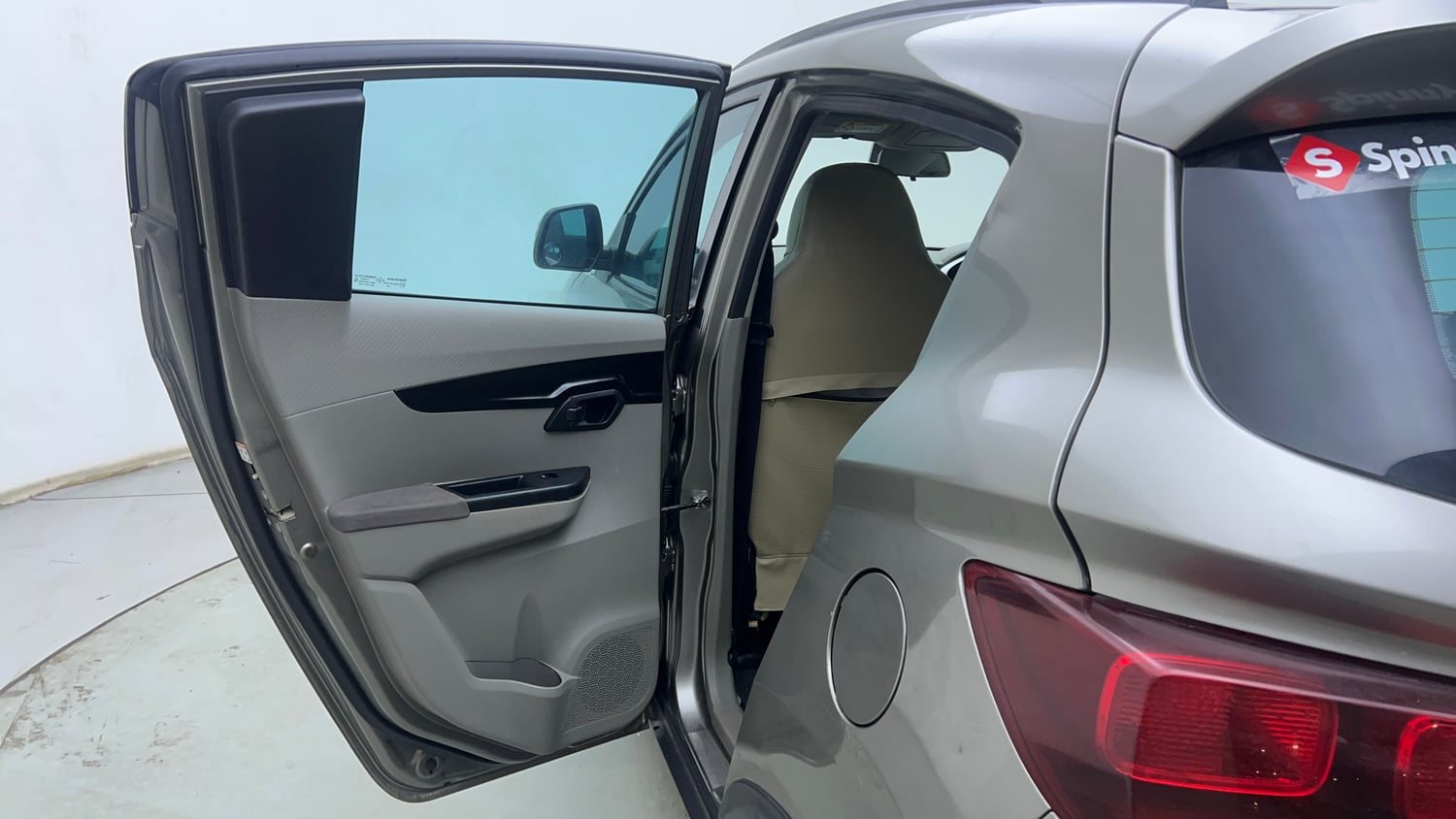 Used 2016 Mahindra KUV100 K6+ 6 STR Petrol Manual interior LEFT REAR DOOR OPEN VIEW