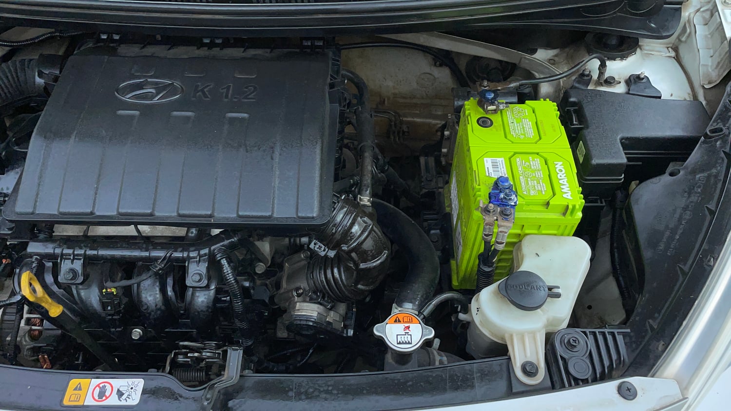Used 2015 Hyundai Grand i10 Sportz 1.2 Kappa VTVT Petrol Manual engine ENGINE LEFT SIDE VIEW