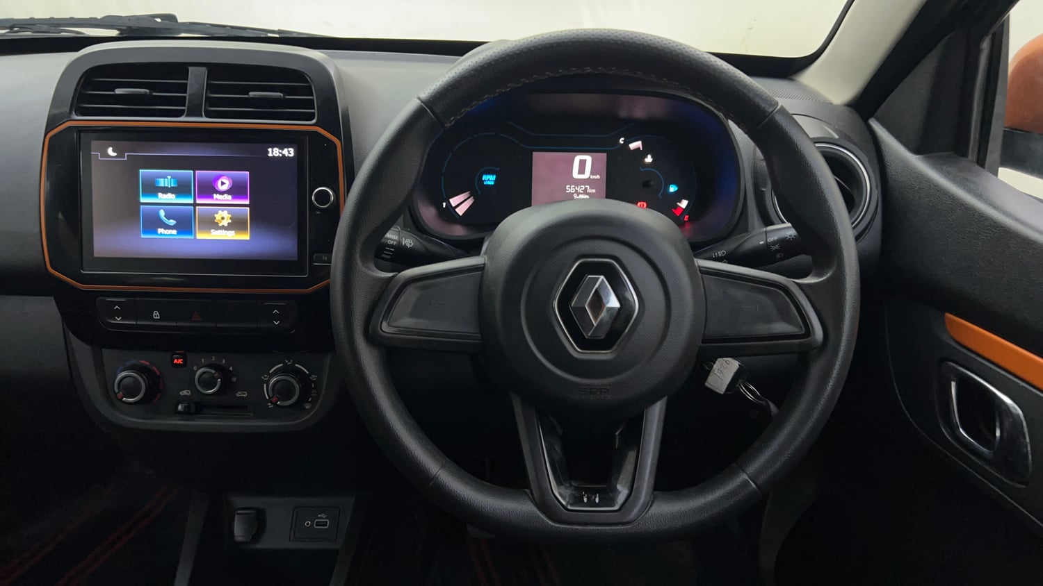 Used 2019 Renault Kwid CLIMBER 1.0 Opt Petrol Manual interior STEERING VIEW