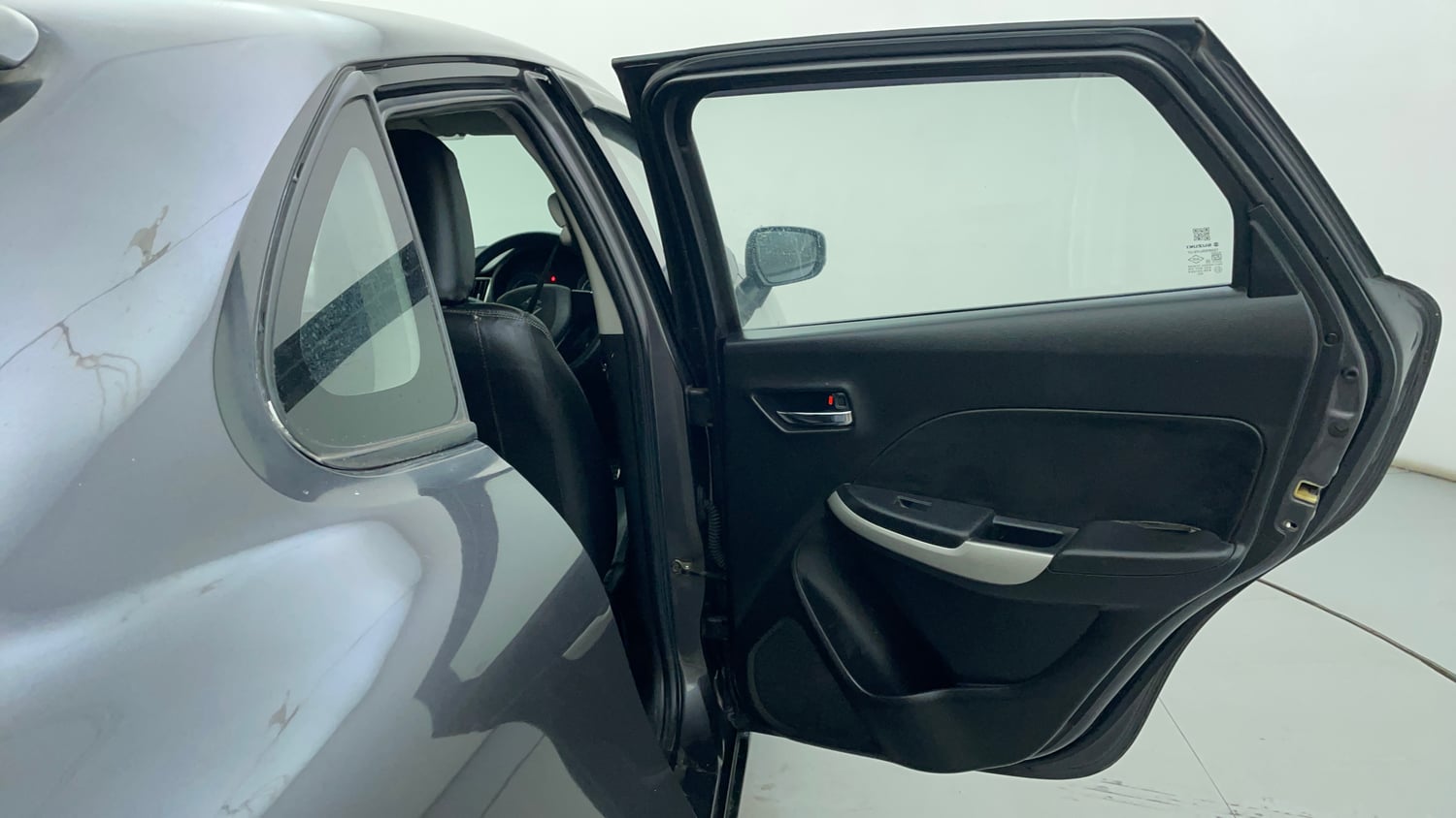 Used 2017 Maruti Suzuki Baleno Delta 1.3 Diesel Manual interior RIGHT REAR DOOR OPEN VIEW