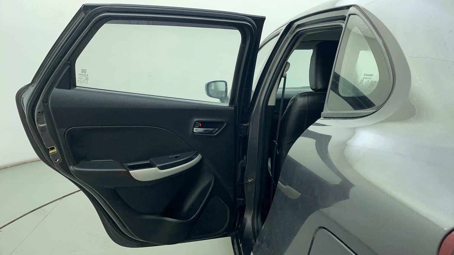Used 2017 Maruti Suzuki Baleno Delta 1.3 Diesel Manual interior LEFT REAR DOOR OPEN VIEW