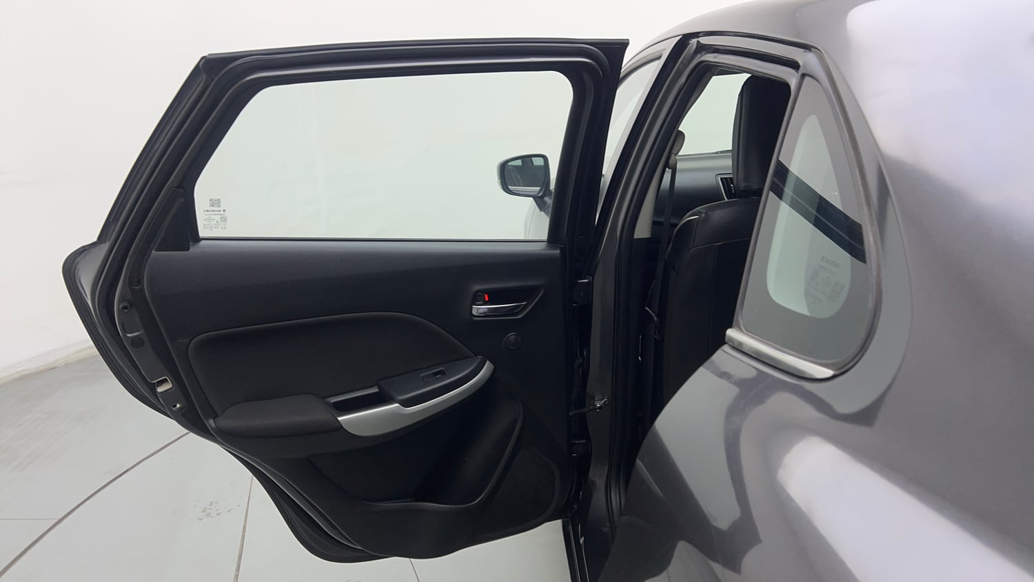 Used 2018 Maruti Suzuki Baleno Delta 1.2 Petrol Manual interior LEFT REAR DOOR OPEN VIEW