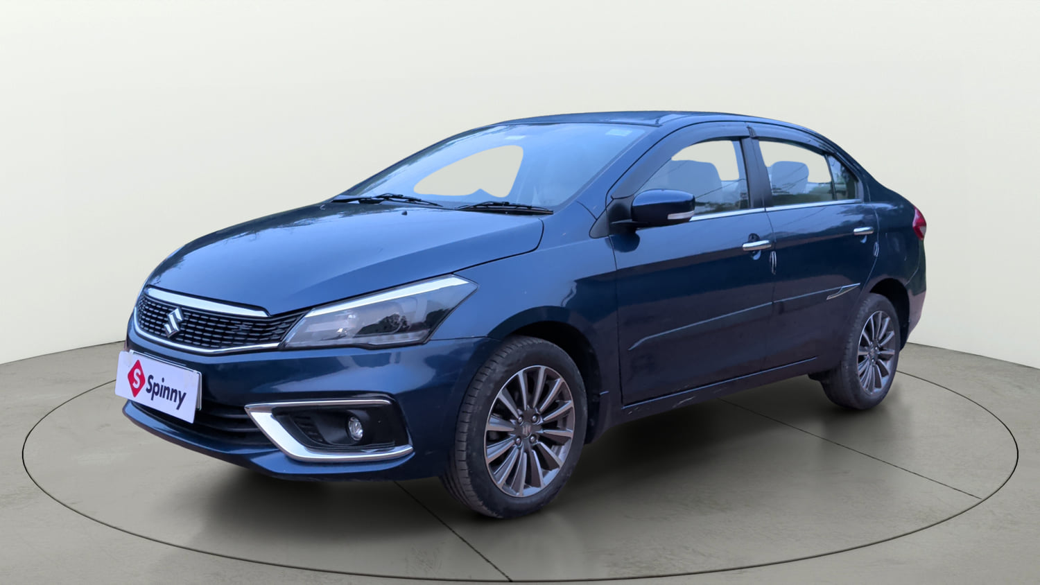 Used 2019 Maruti Suzuki Ciaz Alpha Hybrid 1.5 Petrol Manual exterior LEFT FRONT CORNER VIEW