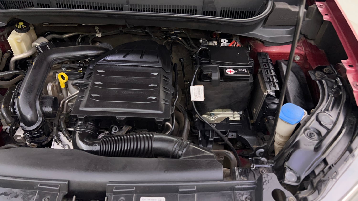 Used 2023 Volkswagen Taigun Topline 1.0 TSI AT Petrol Automatic engine ENGINE LEFT SIDE VIEW