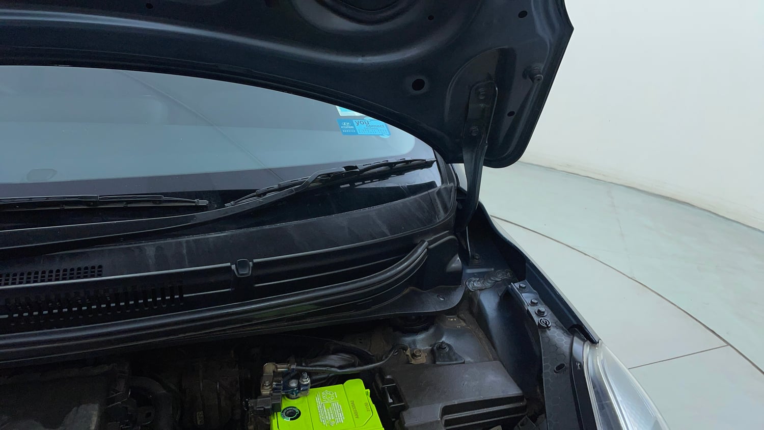 Used 2023 Hyundai Grand i10 Nios Magna 1.2 Kappa VTVT Petrol Manual engine ENGINE LEFT SIDE HINGE & APRON VIEW