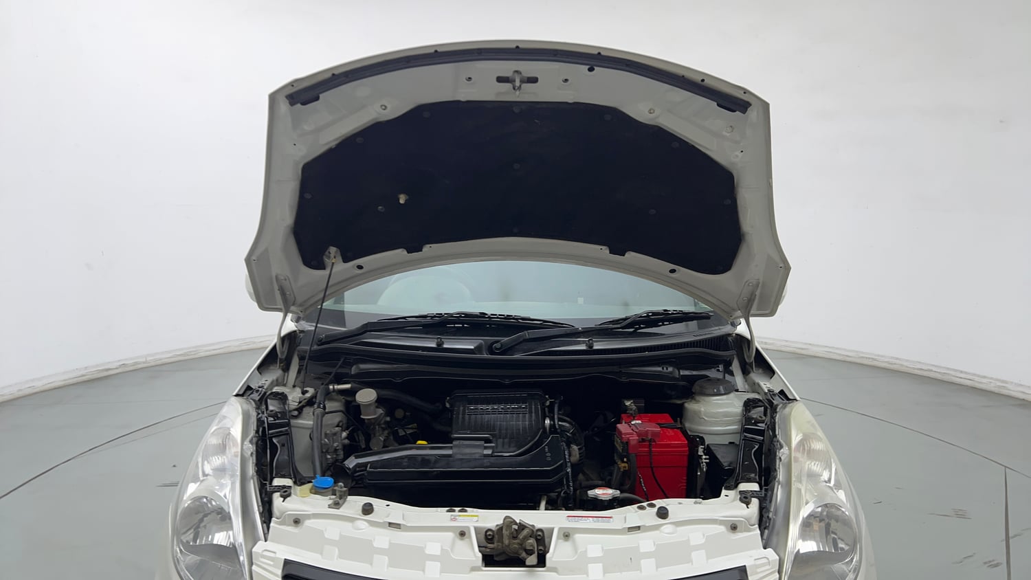 Used 2017 Maruti Suzuki Swift Lxi (O) Petrol Manual engine ENGINE & BONNET OPEN FRONT VIEW