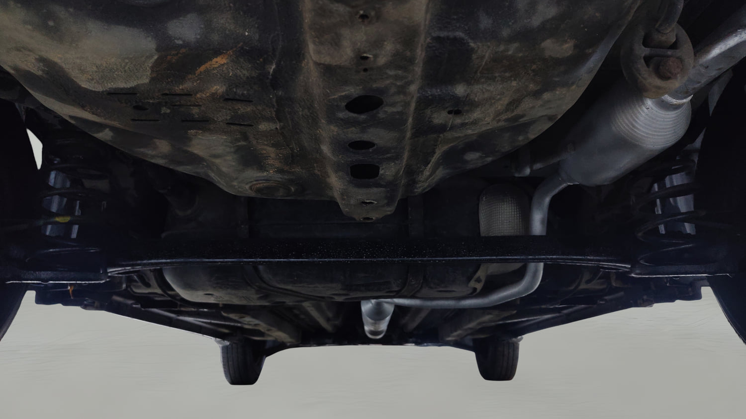 Used 2014 Maruti Suzuki Swift Dzire VXI Petrol Manual extra REAR UNDERBODY VIEW (TAKEN FROM REAR)