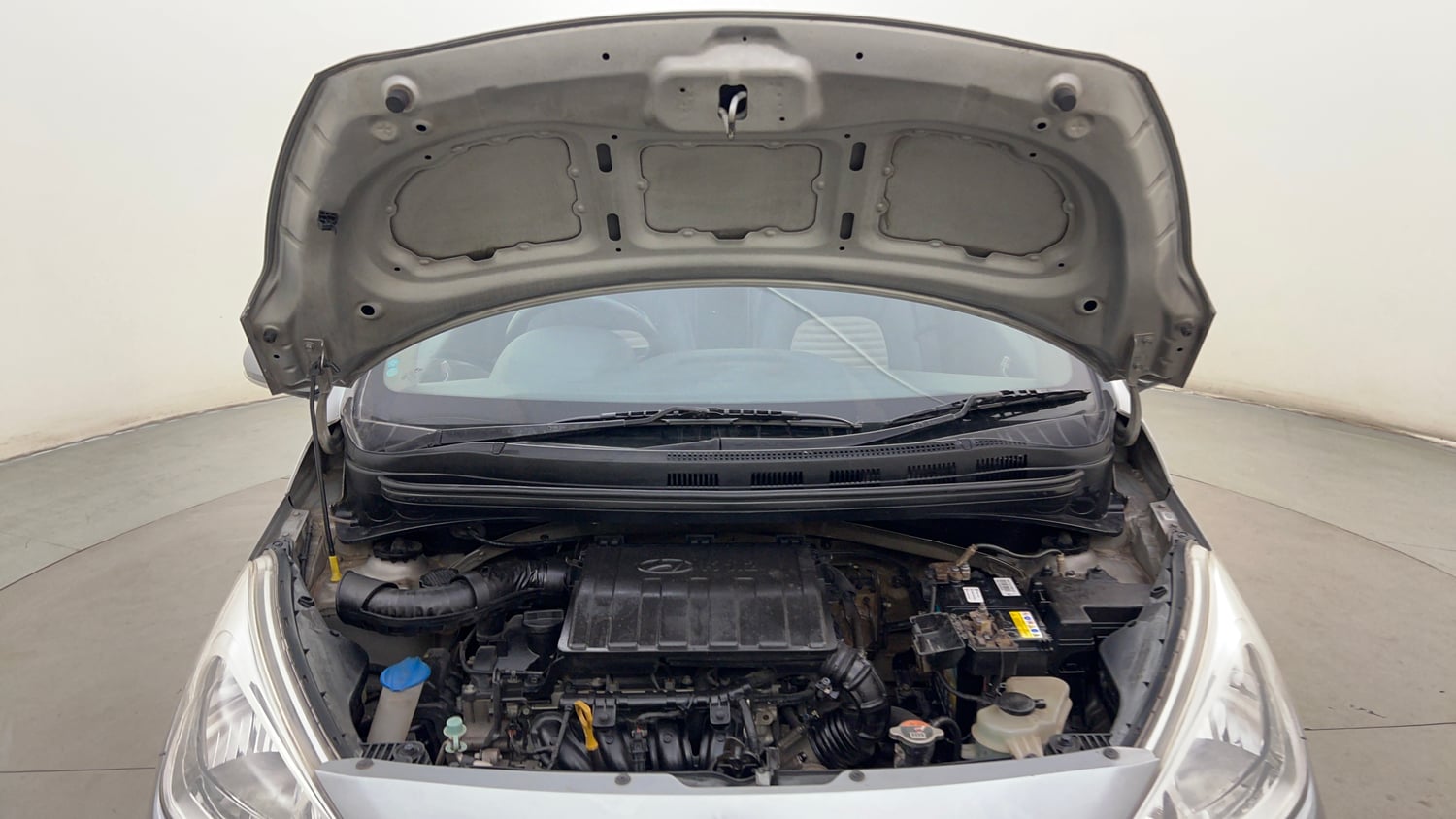 Used 2019 Hyundai Grand i10 Asta 1.2 Kappa VTVT Petrol Manual engine ENGINE & BONNET OPEN FRONT VIEW