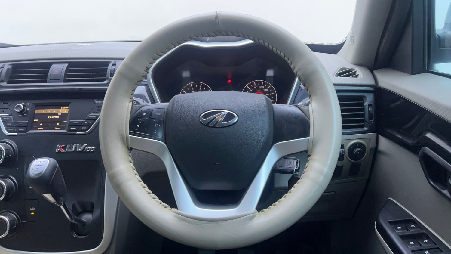 Used 2016 Mahindra KUV100 K6+ 6 STR Petrol Manual interior STEERING VIEW
