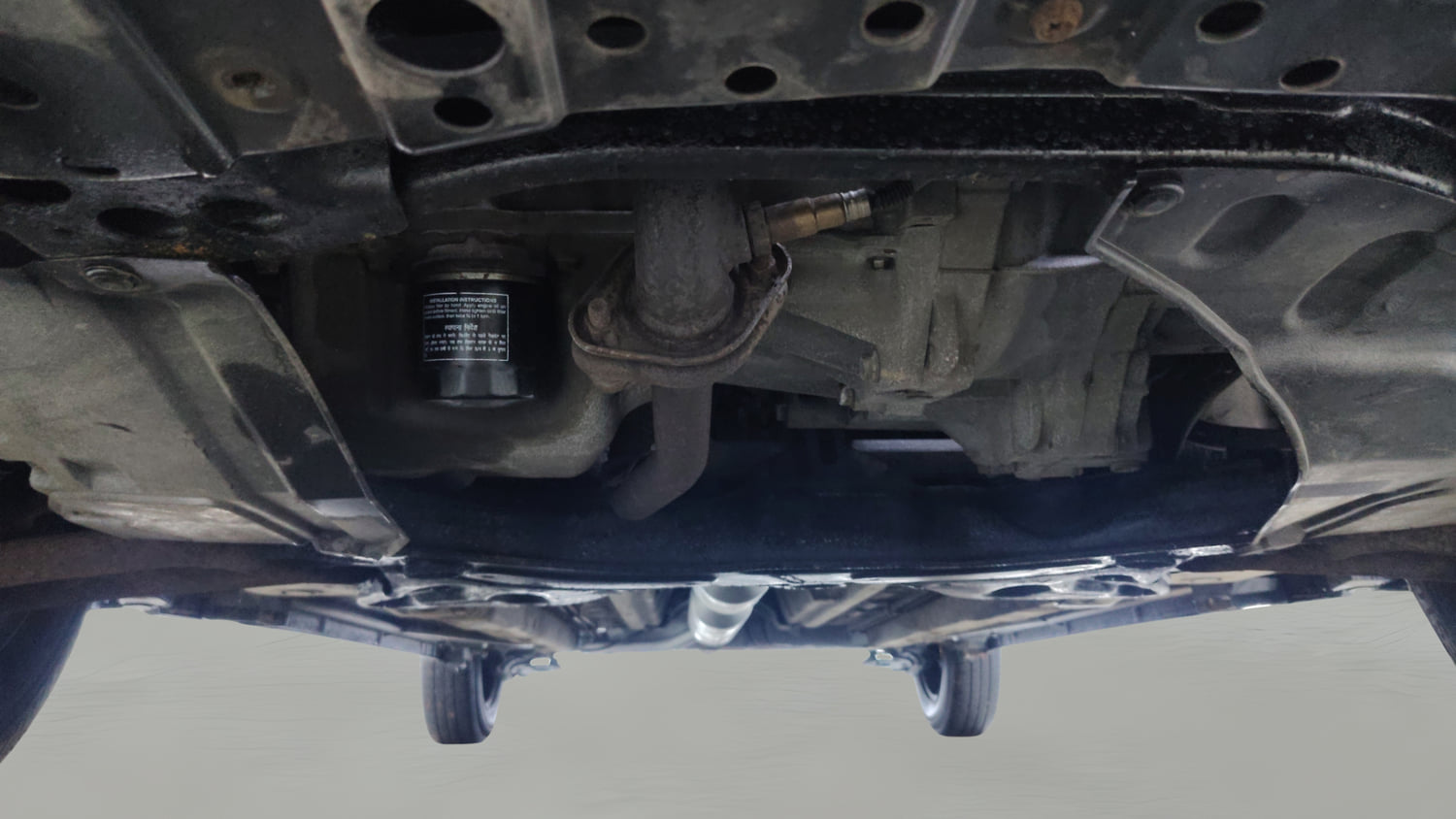 Used 2014 Maruti Suzuki Swift Dzire VXI Petrol Manual extra FRONT LEFT UNDERBODY VIEW