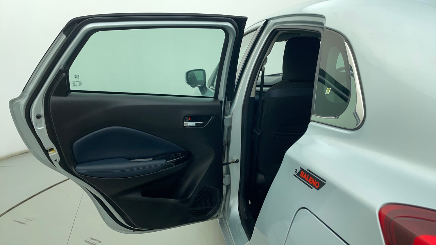 Used 2023 Maruti Suzuki Baleno Alpha AGS Petrol Automatic interior LEFT REAR DOOR OPEN VIEW