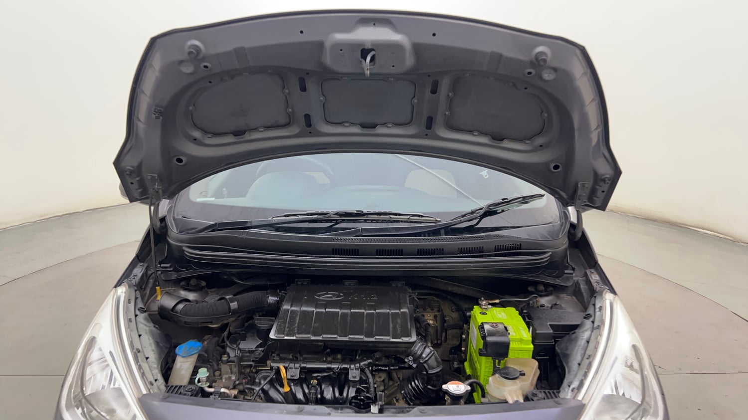 Used 2015 Hyundai Grand i10 Asta 1.2 Kappa VTVT Petrol Manual engine ENGINE & BONNET OPEN FRONT VIEW