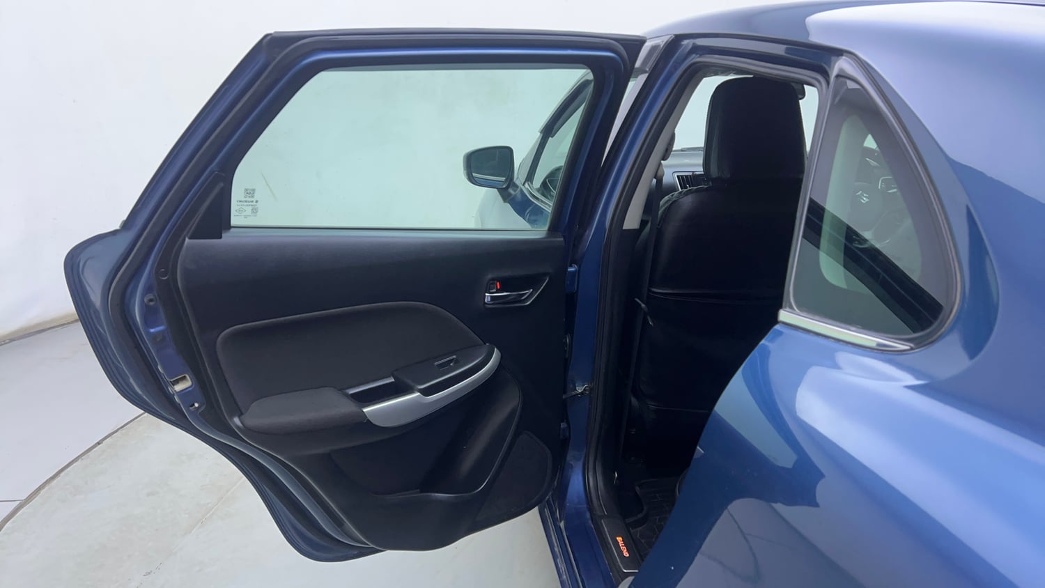 Used 2017 Maruti Suzuki Baleno Zeta 1.2 Petrol Manual interior LEFT REAR DOOR OPEN VIEW