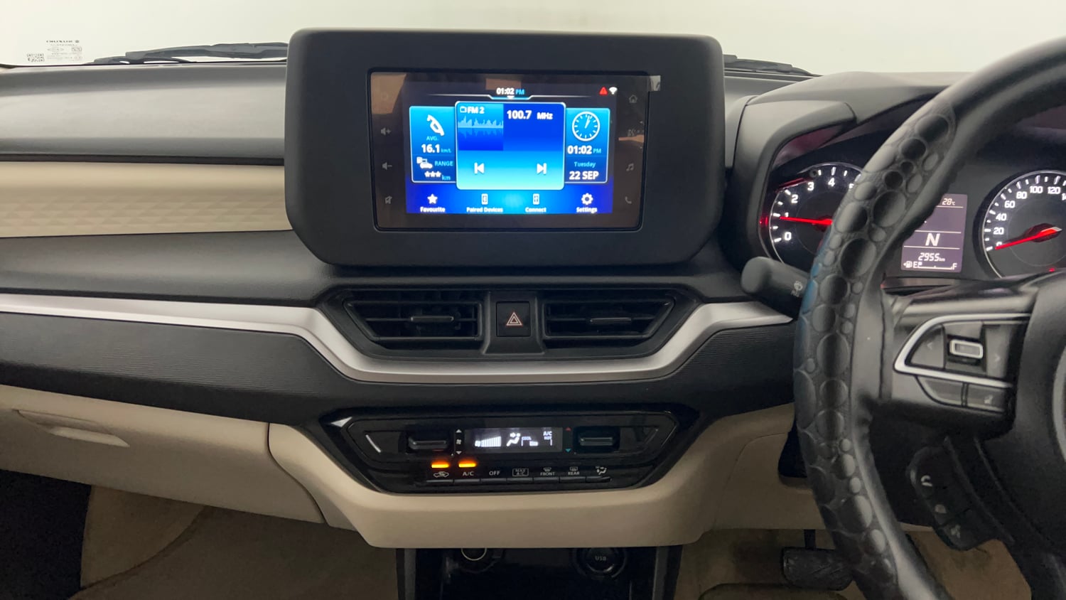 Used 2026 Maruti Suzuki Dzire VXi AMT Petrol Automatic interior MUSIC SYSTEM & AC CONTROL VIEW