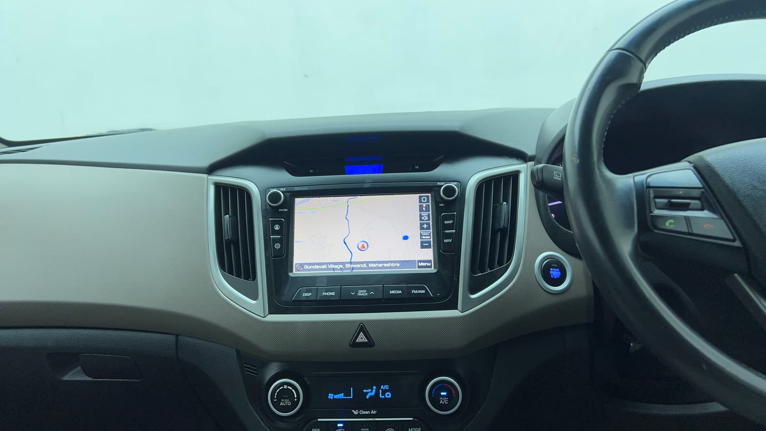 Used 2017 Hyundai Creta 1.6 SX Plus AT Petrol Petrol Automatic interior MUSIC SYSTEM & AC CONTROL VIEW