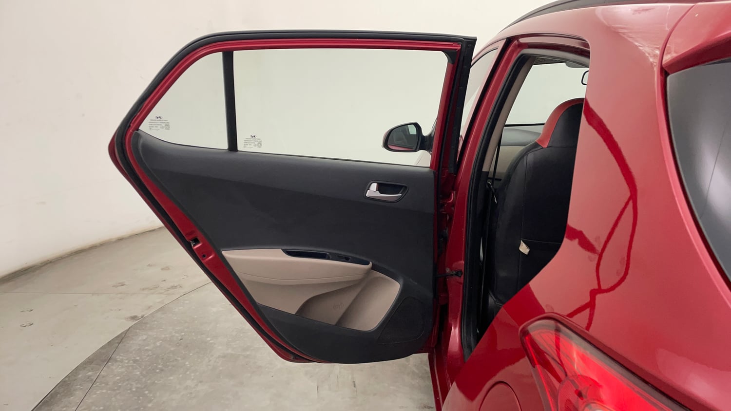 Used 2017 Hyundai Grand i10 Sportz (O) AT 1.2 Kappa VTVT Petrol Automatic interior LEFT REAR DOOR OPEN VIEW