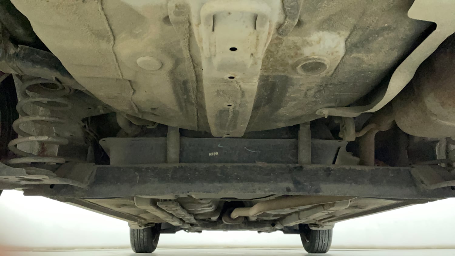 Used 2015 Hyundai Grand i10 Sportz 1.2 Kappa VTVT Petrol Manual extra REAR UNDERBODY VIEW (TAKEN FROM REAR)