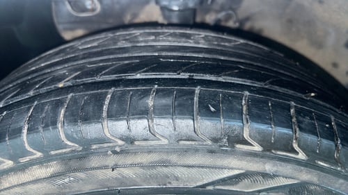 Used 2020 Hyundai Elite i20 Sportz Plus 1.2 Petrol Manual tyres LEFT FRONT TYRE TREAD VIEW
