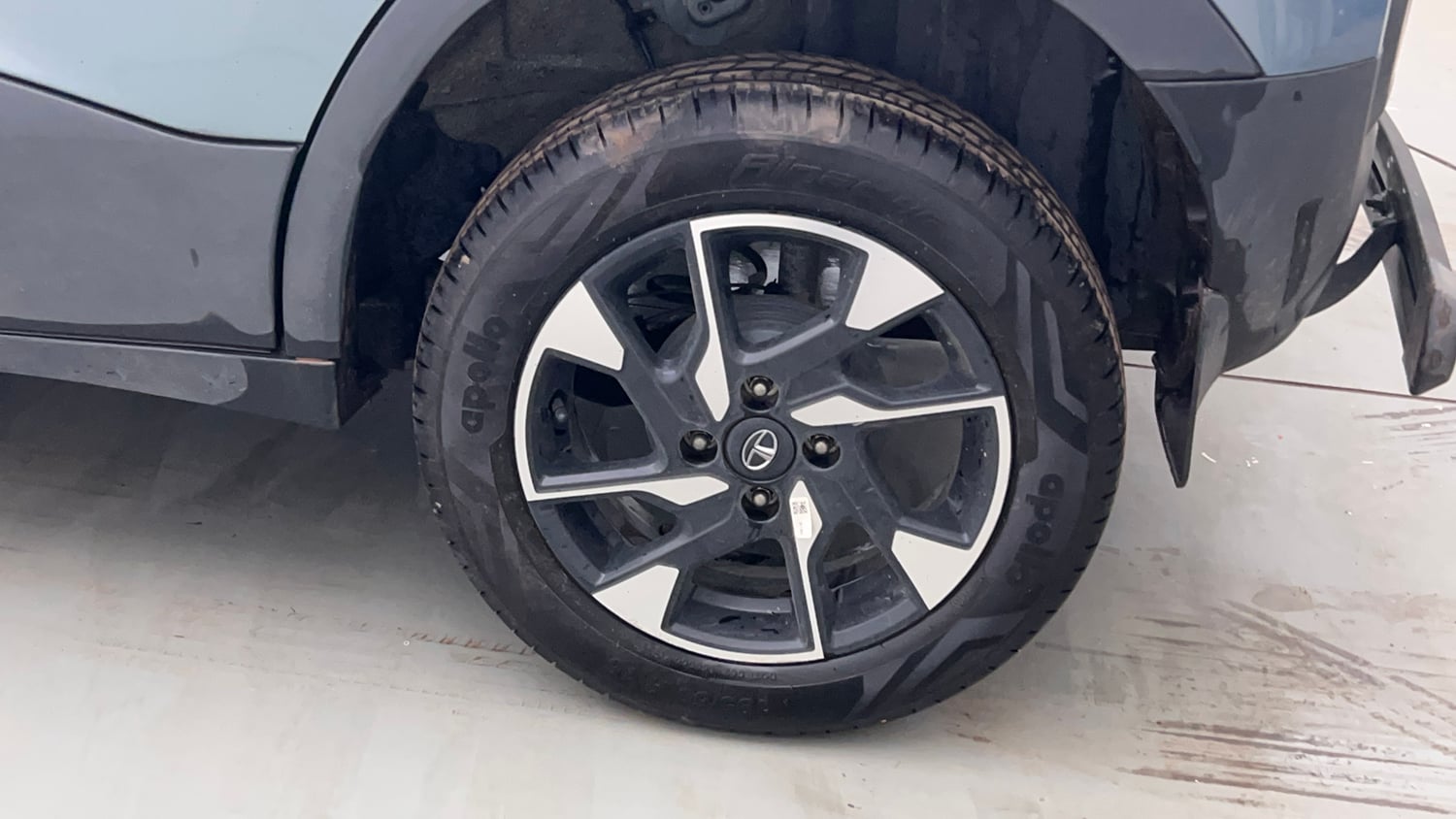 Used 2023 Tata Punch Creative Dual Tone AMT Petrol Automatic tyres LEFT REAR TYRE RIM VIEW