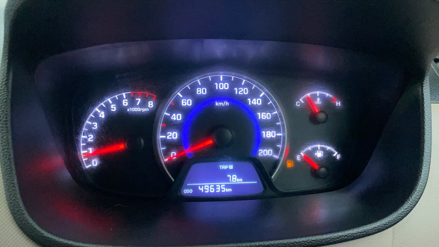 Used 2015 Hyundai Grand i10 Sportz 1.2 Kappa VTVT Petrol Manual interior CLUSTERMETER VIEW