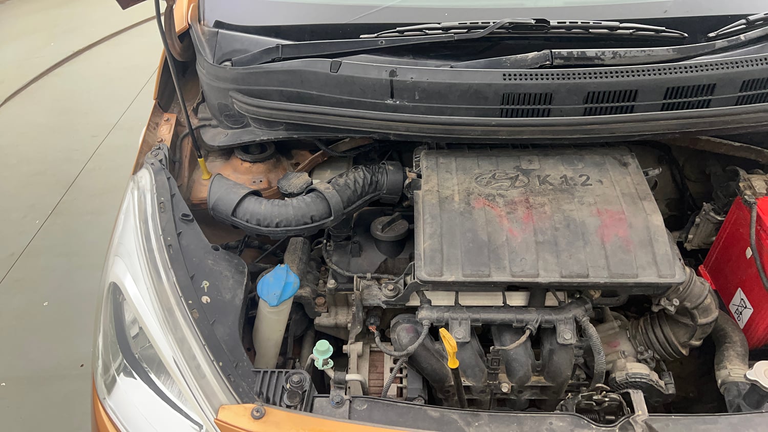 Used 2018 Hyundai Grand i10 Sportz 1.2 Kappa VTVT Petrol Manual engine ENGINE RIGHT SIDE VIEW