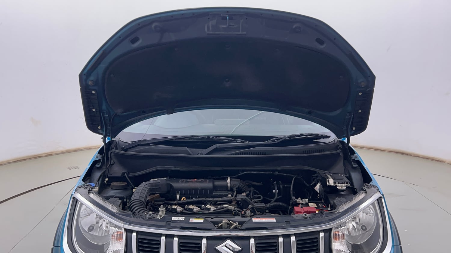 Used 2024 Maruti Suzuki Ignis Zeta 1.2 AMT Petrol Automatic engine ENGINE & BONNET OPEN FRONT VIEW