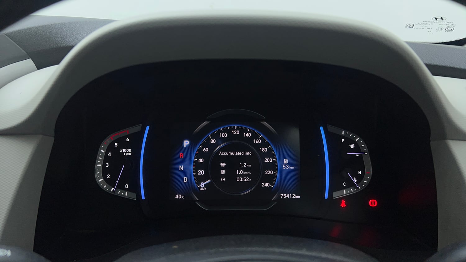 Used 2021 Hyundai Creta SX (O) 1.5 Diesel Automatic Diesel Automatic interior CLUSTERMETER VIEW
