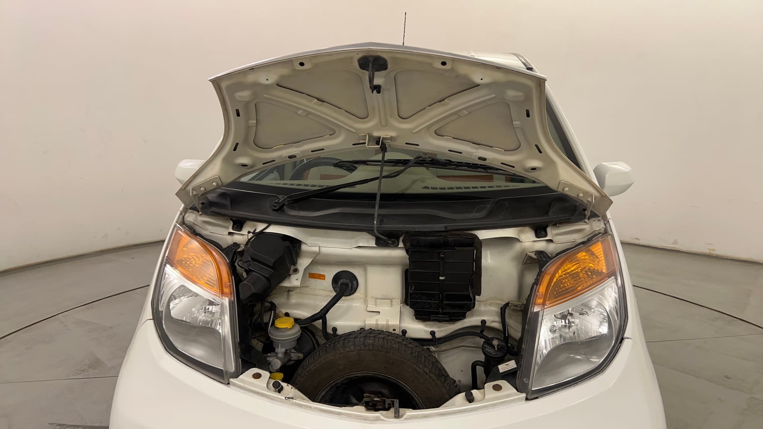 Used 2015 Tata Nano Twist XT Petrol Manual engine ENGINE & BONNET OPEN FRONT VIEW
