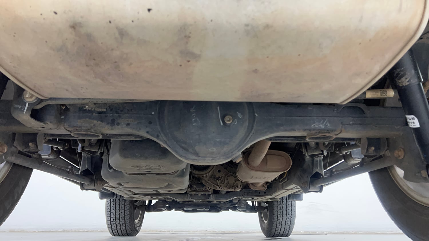 Used 2022 mahindra Thar LX Hard Top Petrol MT 4WD Petrol Manual extra REAR UNDERBODY VIEW (TAKEN FROM REAR)