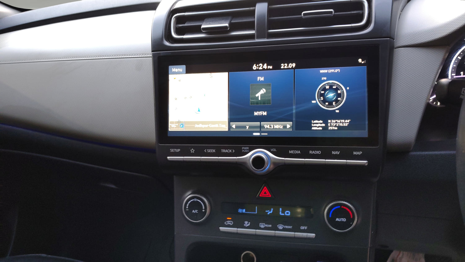 Used 2022 Hyundai Creta SX 1.5 Petrol Petrol Manual interior MUSIC SYSTEM & AC CONTROL VIEW