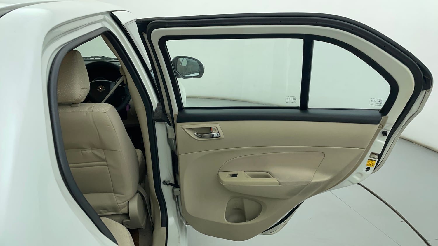 Used 2012 Maruti Suzuki Swift Dzire VXI Petrol Manual interior RIGHT REAR DOOR OPEN VIEW
