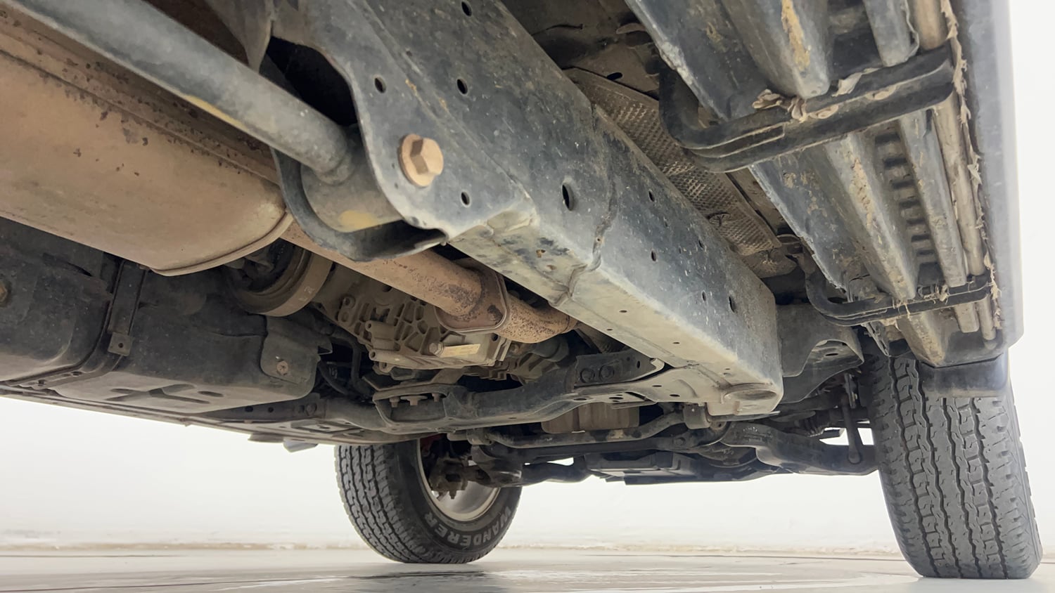 Used 2022 mahindra Thar LX Hard Top Petrol MT 4WD Petrol Manual extra REAR RIGHT UNDERBODY VIEW