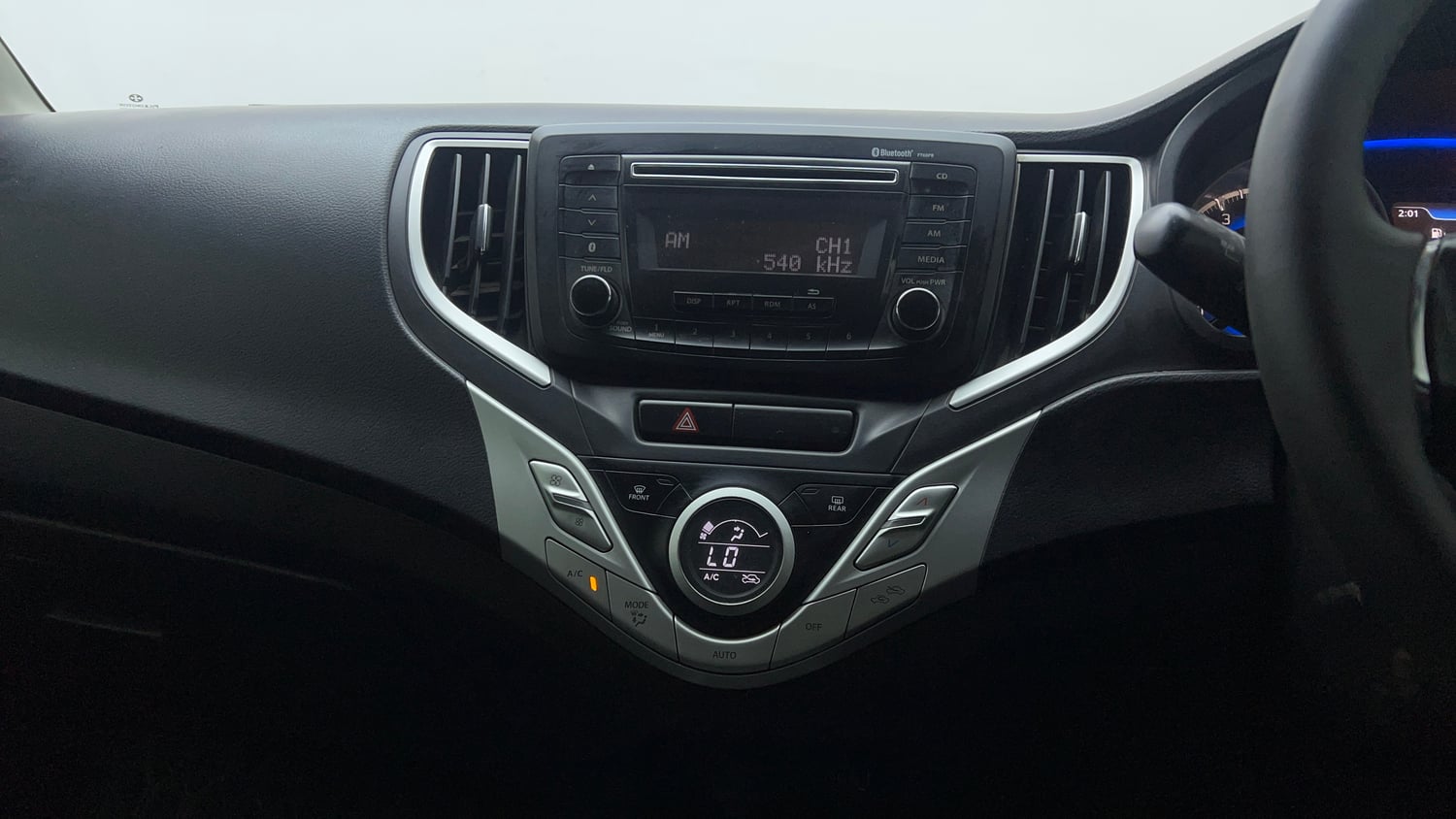 Used 2016 Maruti Suzuki Baleno Zeta 1.2 Petrol Manual interior MUSIC SYSTEM & AC CONTROL VIEW