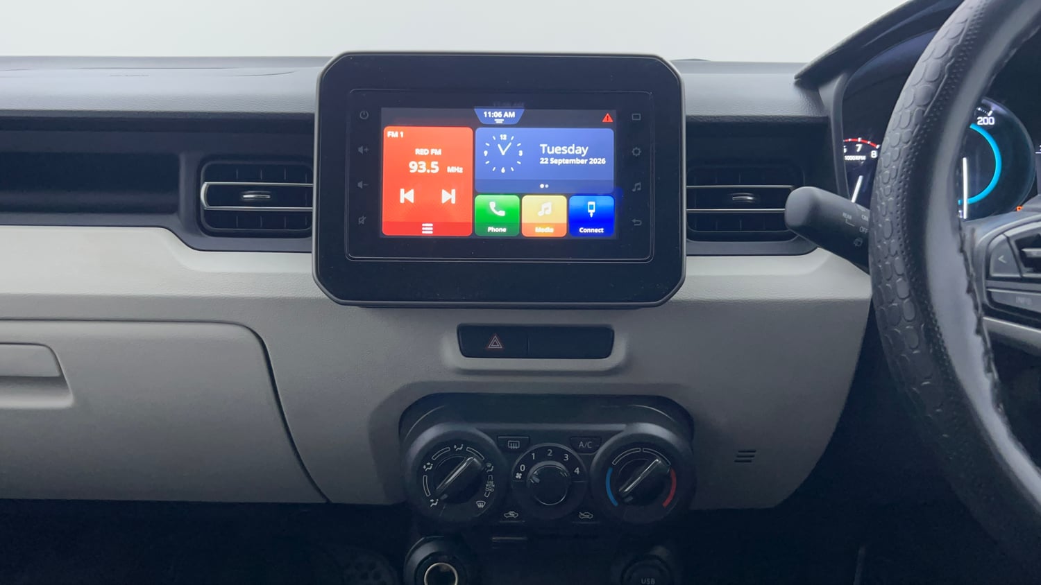 Used 2024 Maruti Suzuki Ignis Zeta 1.2 AMT Petrol Automatic interior MUSIC SYSTEM & AC CONTROL VIEW