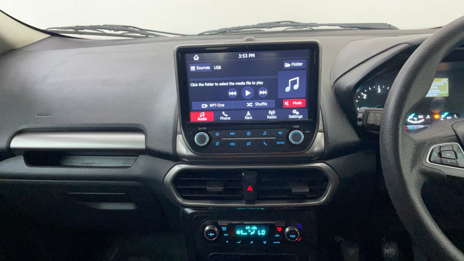 Used 2018 Ford EcoSport Trend 1.5L TDCi Diesel Manual interior MUSIC SYSTEM & AC CONTROL VIEW