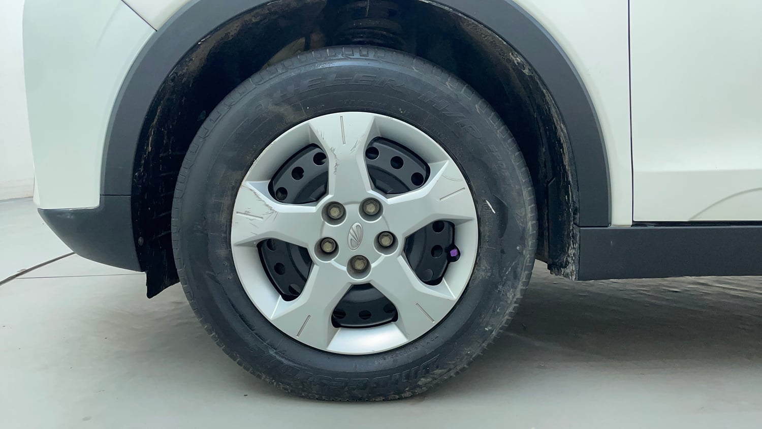 Used 2022 Mahindra XUV 300 W6 1.2 Petrol AMT Petrol Automatic tyres LEFT FRONT TYRE RIM VIEW