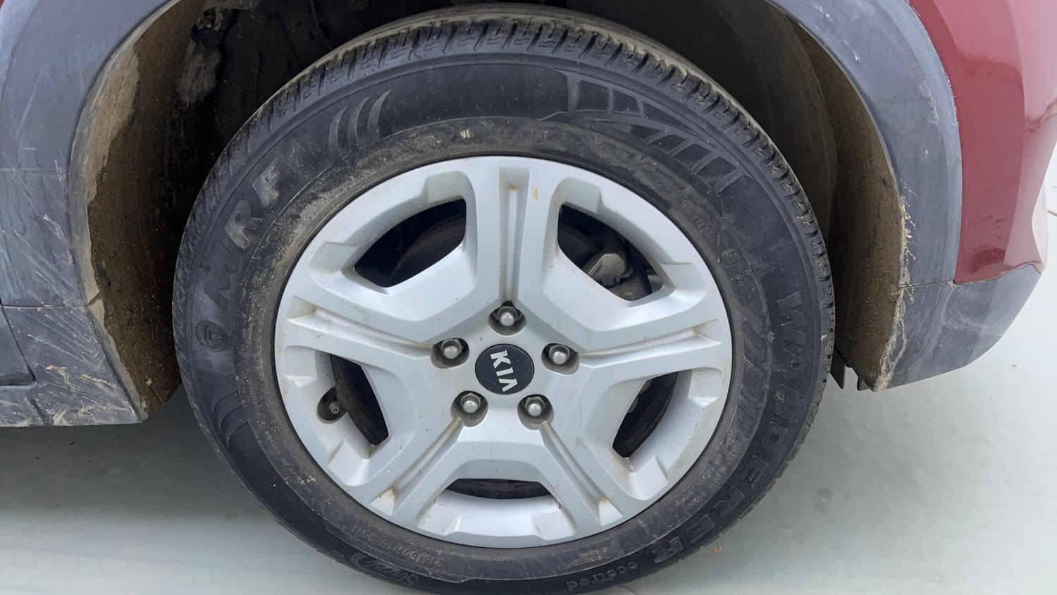 Used 2021 Kia Sonet HTX 1.5 Diesel Manual tyres RIGHT FRONT TYRE RIM VIEW