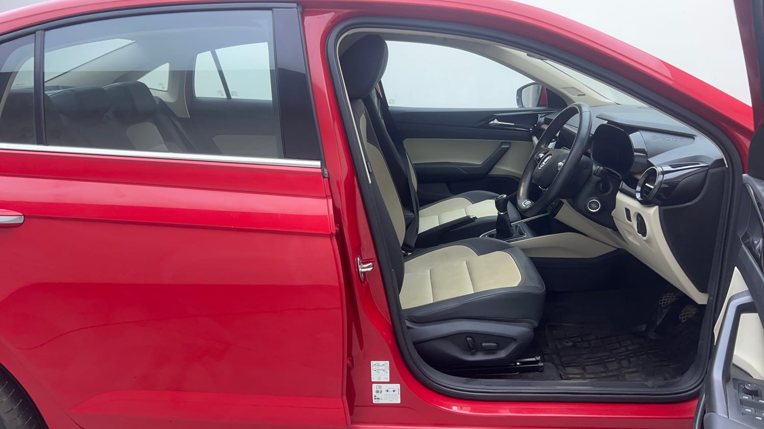 Used 2025 Skoda Slavia Style 1.0L TSI MT Petrol Manual interior RIGHT SIDE FRONT DOOR CABIN VIEW