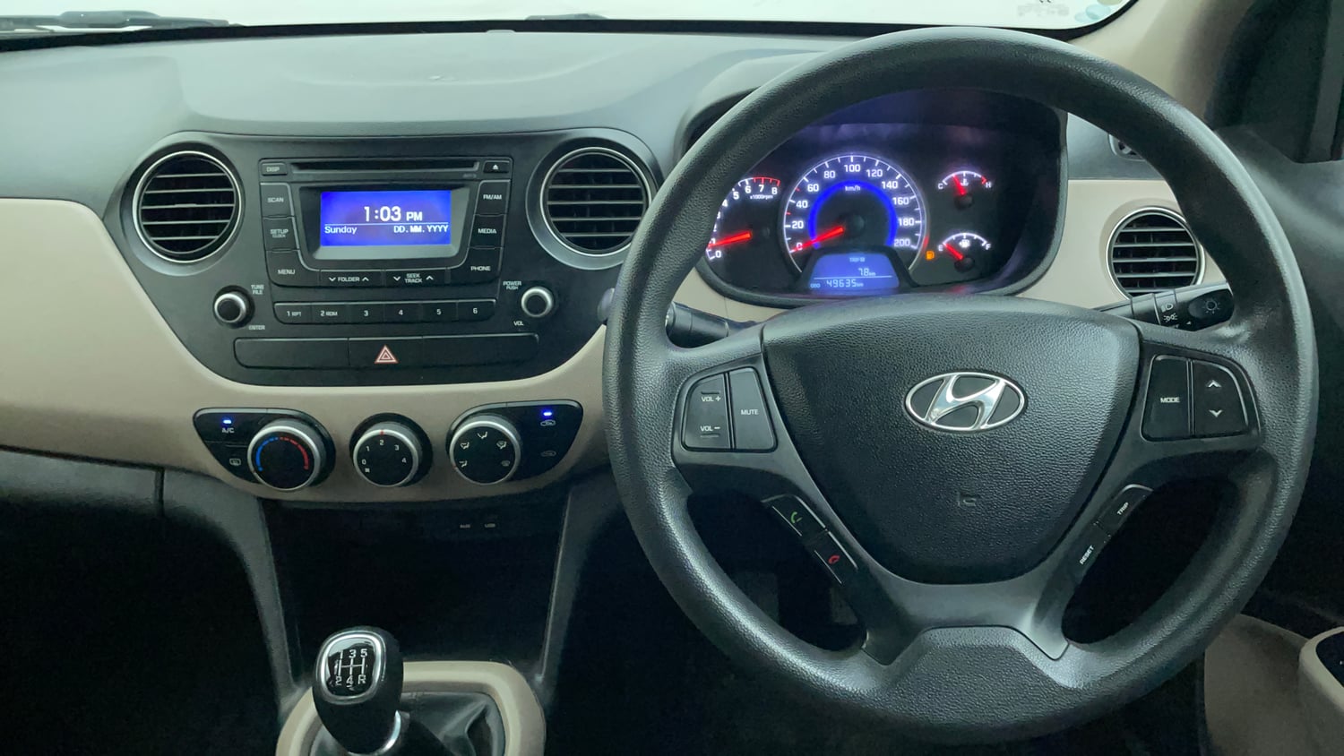 Used 2015 Hyundai Grand i10 Sportz 1.2 Kappa VTVT Petrol Manual interior STEERING VIEW