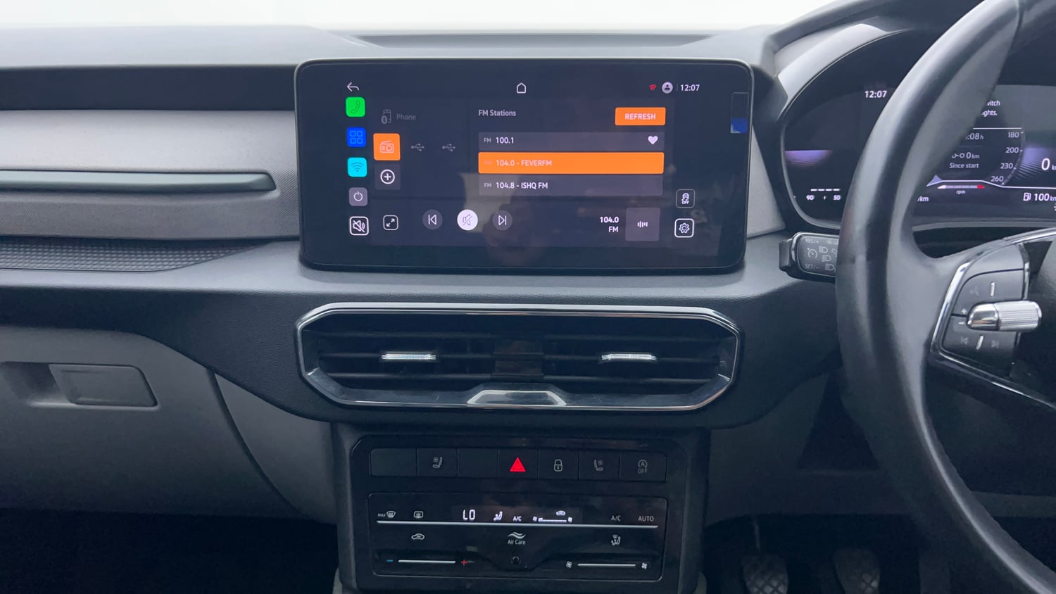 Used 2026 Skoda Kylaq Prestige Petrol Manual interior MUSIC SYSTEM & AC CONTROL VIEW